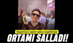 Başörtülü kadın seksi kıyafetiyle ortamı salladı