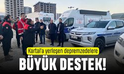 Kartal'a yerleşen depremzedelere büyük destek