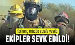 Korkunç madde etrafa saçıldı; Bölgeye ekipler sevk edildi