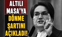 Akşener Altılı Masa'ya dönme şartını açıkladı