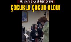 Akşener depremzede çocukla ebe oyunu oynadı