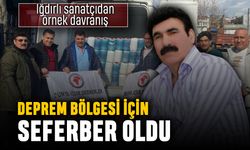 Iğdırlı sanatçı Ayyıldız, deprem bölgesi için seferber oldu