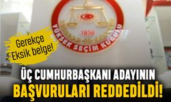 YSK eksik belge nedeniyle Cumhurbaşkanı adaylıklarını reddetti