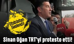 Sinan Oğan TRT önünde TRT'yi protesto etti