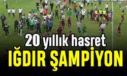 20 yıllık hasret: Alagöz Holding Iğdırspor 2. Lige yükseldi.