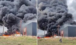 Fabrikalarda neler oluyor; Şimdi de Tekirdağ'da bir fabrika yanıyor