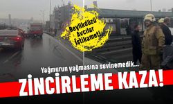 İstanbul'da yağmur yağar yağmaz kazalar üst üste geldi