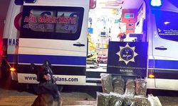 Balıkesir'de ambulanstan kilo kilo uyuşturucu çıktı