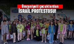 Ümraniyeli çocuklardan İsrail protestosu!