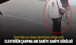 İzmir'de elektriğe kapılan vatandaşların çarpılma anının videosu paylaşıldı