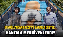 Beyoğlu’ndan Gazze’ye Sanatla Destek: Hanzala Merdivenlerde!