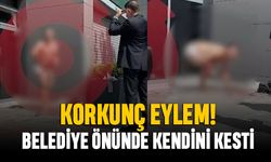 Eylem yapan vatandaş Çankaya Belediyesi önünde kendini kesti