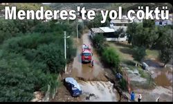 İzmir'de yol göçtü