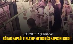 Esenyurt'ta şok kaza; Rögar kapağı fırlayıp metrobüsün kapısını kırdı