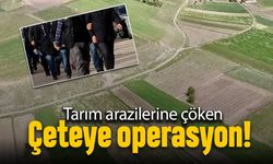 Bölünmez tarım arazilerine çöken çeteye operasyon