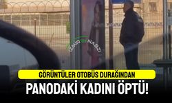 İzmir'de reklam panosundaki kadını öpen adam şok etti