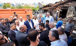 Başkan Yüksel yangın sonrası Balıkçılar Çarşısı’nda