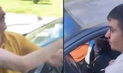 Belediye otobüs sürücüsü otomobilde ki sürücüye saldırdı