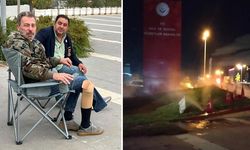 Bakanlık önünde eylem yapan gazilere fıskiyeyle cevap