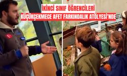 İkinci sınıf öğrencileri Küçükçekmece Afet Farkındalık Atölyesi'nde