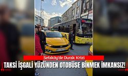 SEFAKÖY’DE DURAK KRİZİ: TAKSİ İŞGALİ YÜZÜNDEN OTOBÜSE BİNMEK İMKANSIZ!