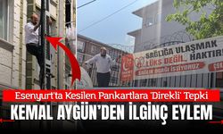 Esenyurt'ta Kesilen Pankartlara 'Direkli' Tepki: Kemal Aygün'den İlginç Eylem