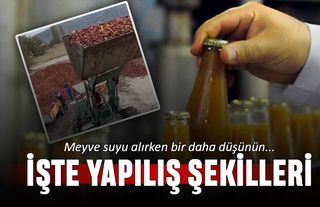 Meyve suyu üretimi için çürük meyveler kepçeyle kamyona döküldü