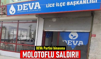 DEVA Partisi Diyarbakır Lice İlçe binasına molotoflu saldırı