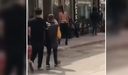 Yer Kadıköy değil Ağrı; Bir kadın üstsüz şekilde dolaştı