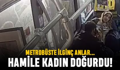 Şok anlar; Bir kadın metrobüste doğum yaptı