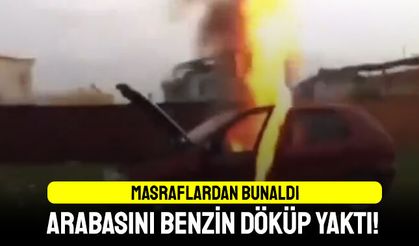 Masraflardan bıkıp arabasını yakan kadın gündemde