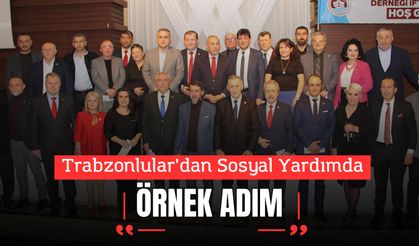 Trabzonlular’dan Sosyal Yardımda Örnek Adım