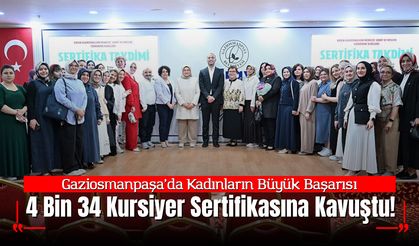 Gaziosmanpaşa’da Kadınların Büyük Başarısı: 4 Bin 34 Kursiyer Sertifikasına Kavuştu!