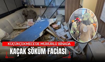 Küçükçekmece'de Mühürlü Binada Kaçak Söküm Faciası: 1'i Ağır 3 Yaralı!
