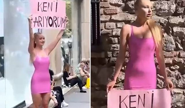 Ukraynalı sarışın güzel İstanbul'da Barbie gibi dolaştı