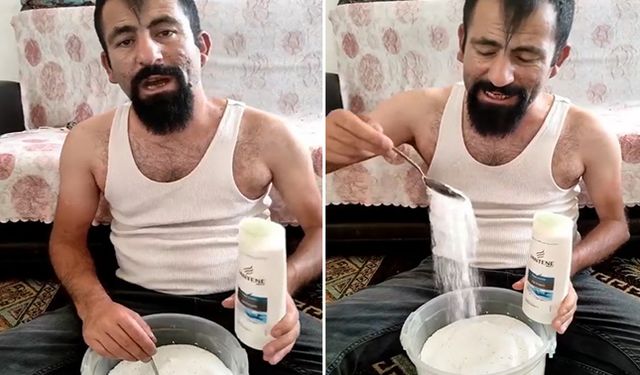 Şampuan yerine deterjan kullandı; Erdoğan'dan vazgeçmeyiz dedi