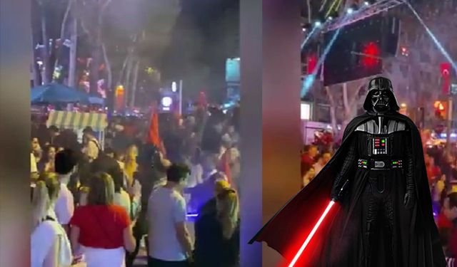 Bağdat Caddesi'nde Darth Vader'li 29 Ekim kutlaması