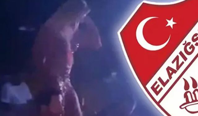 Elazığspor'da dansözlü kutlama dikkat çekti