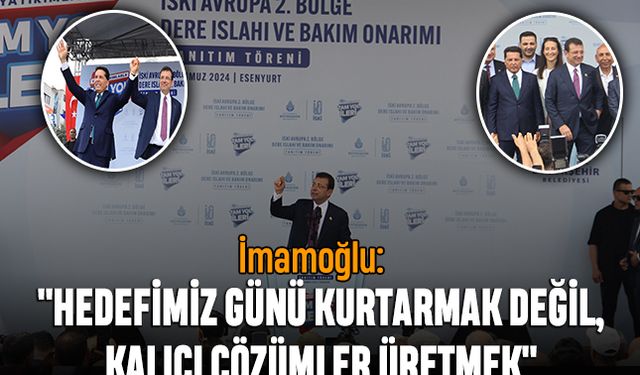 İmamoğlu: "Hedefimiz Günü Kurtarmak Değil, Kalıcı Çözümler Üretmek"