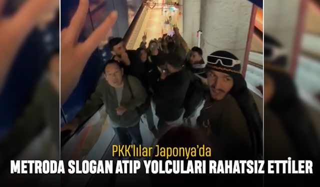 PKK'lılar Japonya'da metroda slogan atıp yolcuları rahatsız etti
