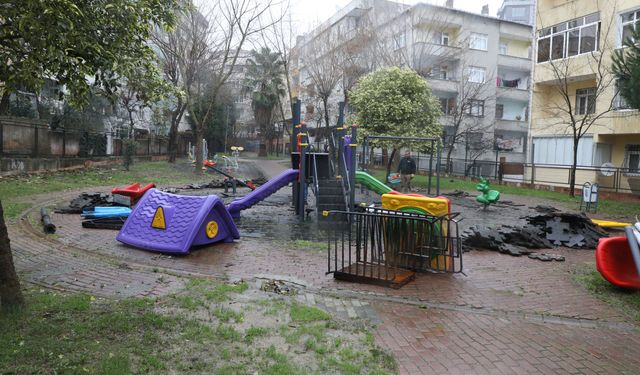 Vandallar Eyüpsultan'da park yaktı