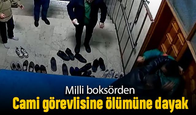 Cami temizlik görevlisini döven milli boksör yakalandı