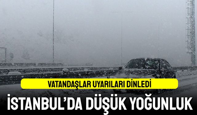 Vatandaşlar uyarıları dinledi; İstanbul'da düşük yoğunluk