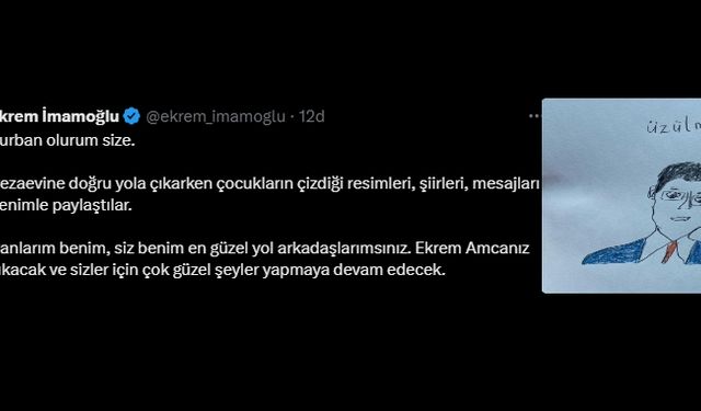 İmamoğlu'na çocuk desteği: "Üzülme..."