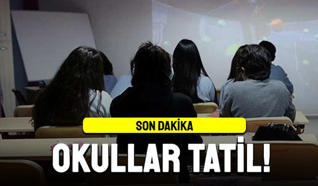 Son dakika; Okullar tatil edildi