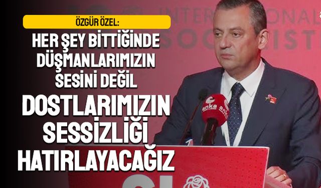 'Düşmanlarımızın sesini değil, dostlarımızın sessizliğini hatırlayacağız'