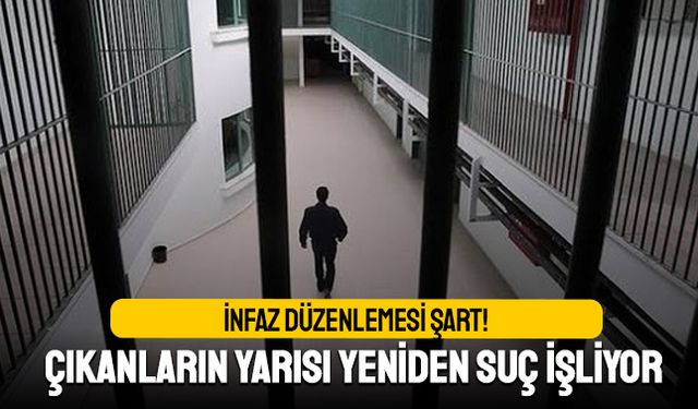 Düzenleme şart; Hapisten çıkanların yarısı yeniden suç işliyor!