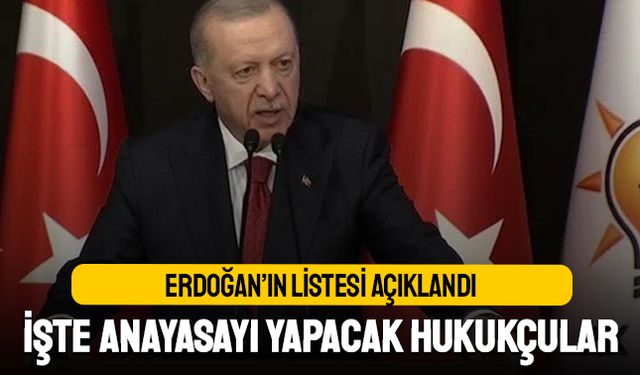 Erdoğan'ın yeni Anayasa için talimat verdiği hukukçular belli oldu