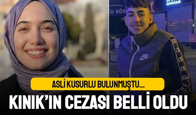 Asli kusurlu bulunmuştu; Zehra Kınık'ın cezası belli oldu