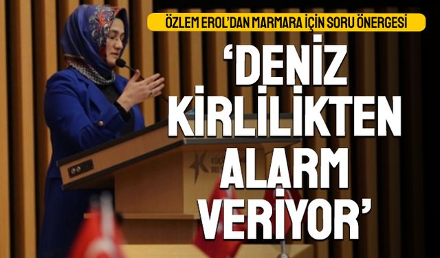 Özlem Erol’dan Marmara için soru önergesi; Deniz alarm veriyor